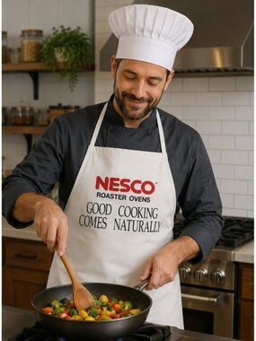 Nesco Roaster Ovens Advertising Kitchen Apron USA Made Good Cooking